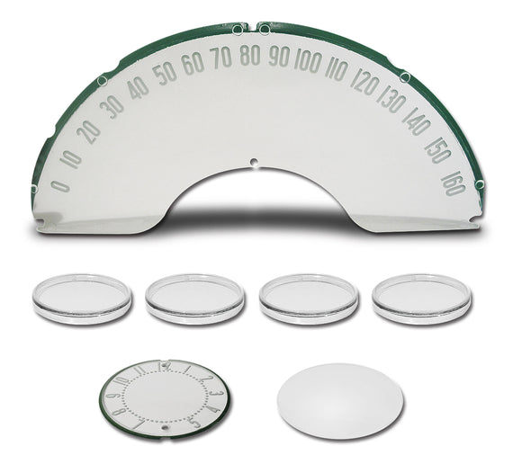 1959-1962 Chevrolet Corvette Instrument Lens Set.