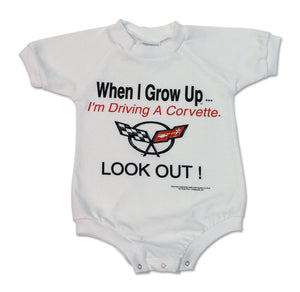 1997-2004 Chevrolet Corvette Onesie When I Grow Up W/Logo - 24month