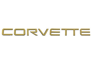 1991-1996 Chevrolet Corvette Letter Set. Rear - Gold Plated Plastic