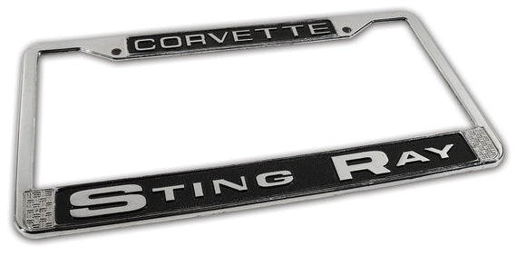 1963-1976 Chevrolet Corvette License Plate Frame. Stingray Chrome