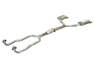 1985-1985 Chevrolet Corvette Exhaust System W/Converter & Reproduction Mufflers - No Hangers