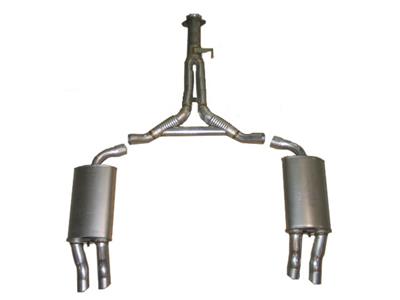 1985-1985 Chevrolet Corvette Exhaust System - Cat Back W/Rear Y-Pipe W/Crossover & Reproduction Mufflers