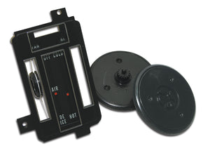 1968-1968 Chevrolet Corvette Heater/Air Conditioning Control Faceplate Kit. W/O Air Conditioning