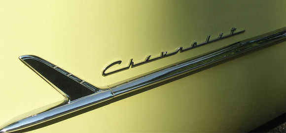 1953-1955 Chevrolet Corvette Emblems. Chevrolet Side Script