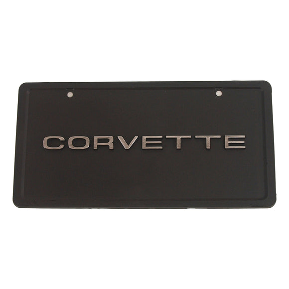 1953-1979 Chevrolet Corvette License Plate. Corvette Black/Silver