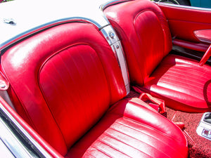 1960-1960 Chevrolet Corvette Vinyl Seat Covers. Red