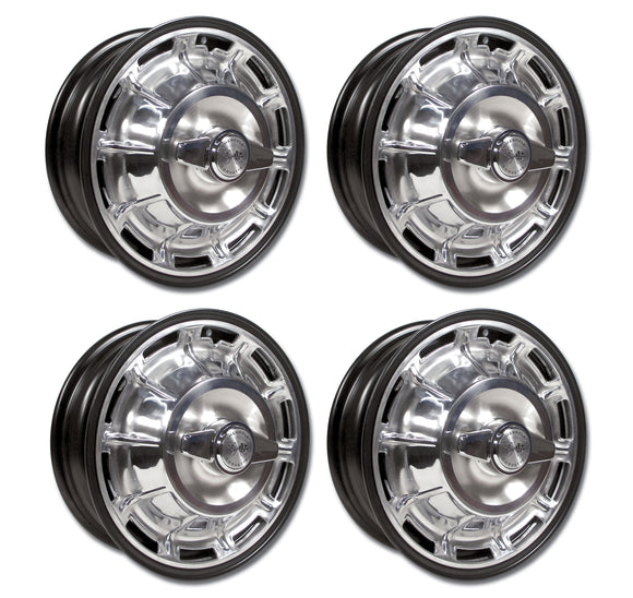 1956-1958 Chevrolet Corvette Steel Wheel Set.