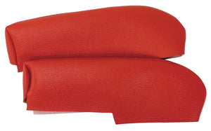 1958-1958 Chevrolet Corvette Vinyl Armrest Cover Pair W/O Pad - Red