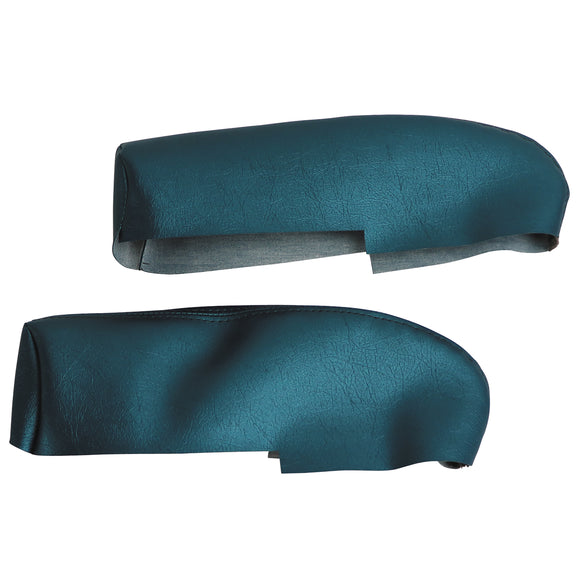 1959-1960 Chevrolet Corvette Vinyl Armrest Cover Pair W/O Pad - Turquoise