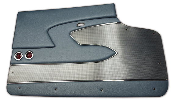 1958-1958 Chevrolet Corvette Door Panels. Blue Deluxe Metal Support