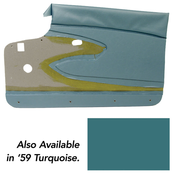 1959-1959 Chevrolet Corvette Door Panels. Turquoise W/O Supports