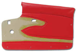 1959-1959 Chevrolet Corvette Door Panels. Red W/O Supports