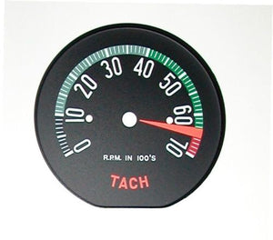 1960-1960 Chevrolet Corvette Tachometer Face Hi RPM 1960E