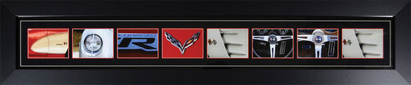 1953-2019 Chevrolet Corvette Word Art Panorama Framed Art