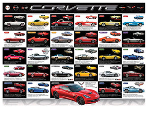 1953-2019 Chevrolet Corvette Evolution Of The Corvette Puzzle 1953-2019, 1,000 Pieces