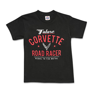 1953-2022 Chevrolet Corvette Youth C8 Future Road Racer T-Shirt - Black - Extra Small