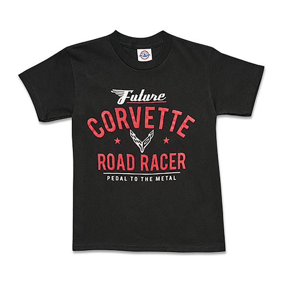 1953-2022 Chevrolet Corvette Youth C8 Future Road Racer T-Shirt - Black - Large