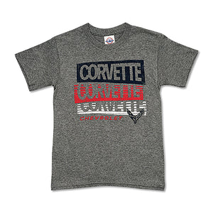 1953-2022 Chevrolet Corvette Youth Corvette T-Shirt - Gray - Extra Small