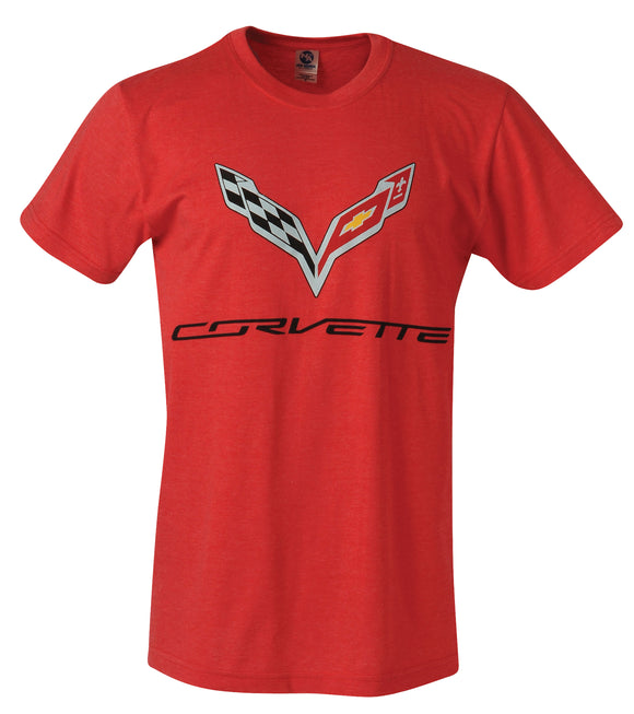 2014-2019 Chevrolet Corvette T-Shirt-Red W/C7 Logo XXL