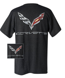 2014-2019 Chevrolet Corvette T-Shirt-Charcoal W/C7 Logo XXL