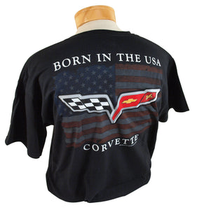 2005-2013 Chevrolet Corvette T-Shirt. Born In The USA Black M