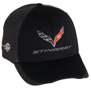 2014-2019 Chevrolet Corvette Cap - Stingray Carbon Fiber W/Logo - Black