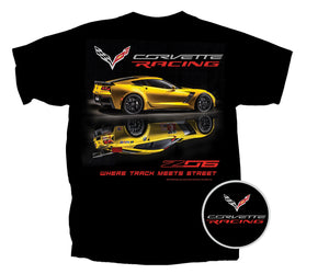 2014-2019 Chevrolet Corvette T-Shirt - C7 Z06 Racing W/Logo - Black - 2XL