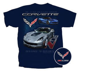 2014-2019 Chevrolet Corvette T-Shirt - C7 Z06 W/Logo - Navy - 2XL