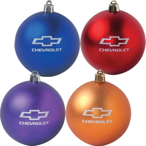 1953-2023 Chevrolet Corvette Chevrolet Bowtie & Script Sphere Christmas Ornament - Blue