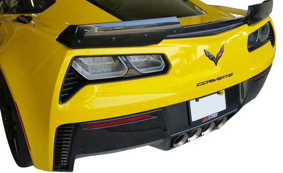 2014-2019 Chevrolet Corvette STAGE 3 WICKER BILL SPOILER WING UPGRADE WITH POLISHED HARDWARE - GM VERSION