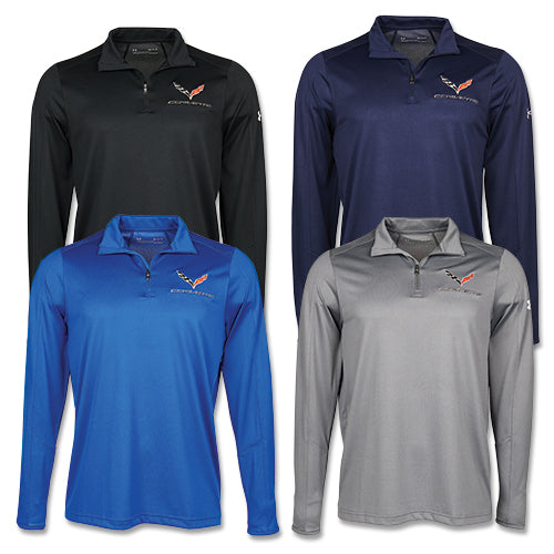 2014-2019 Chevrolet Corvette Jacket - Men's Under Armour 1/4 Zip - Black - 3XL