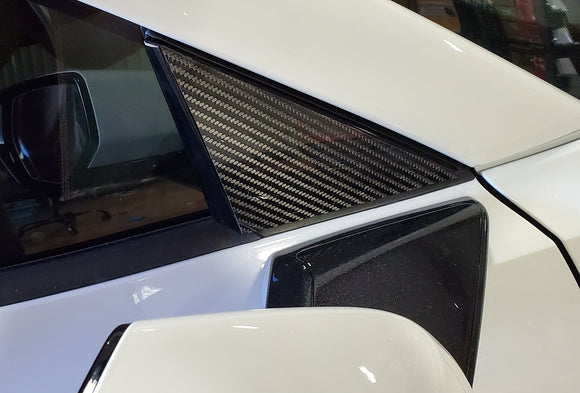 2020-2023 Chevrolet Corvette Carbon Fiber Wrapped A-Pillar Overlays