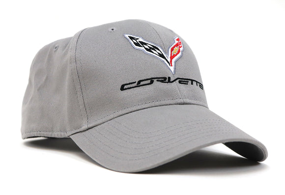 2014-2019 Chevrolet Corvette Cap. Gray W/C7 Logo & Script