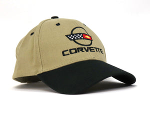 1984-1996 Chevrolet Corvette Cap. Tan W/C4 Logo W/Black Rim