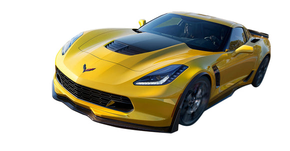 2014-2019 Chevrolet Corvette Stinger Style Stripe - Supercharged Text Cutout Stripe - Gloss Black