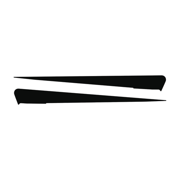 2014-2019 Chevrolet Corvette Side Spear Shadow Stripe - Pair - Stingray - Gloss Black