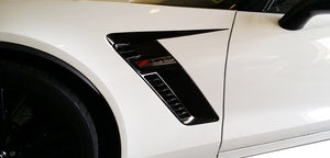 2014-2019 Chevrolet Corvette Side Spear Shadow Stripe - Pair - Z06 - Gloss Black