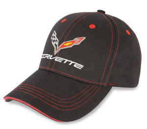 2014-2019 Chevrolet Corvette Cap - Black/Red C7 Stingray