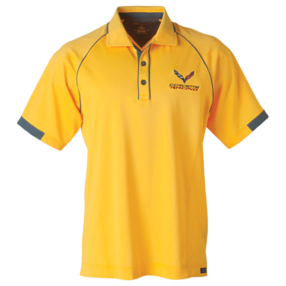 2014-2019 Chevrolet Corvette Mens C7 Polo Corvette Racing - Yellow - XXL