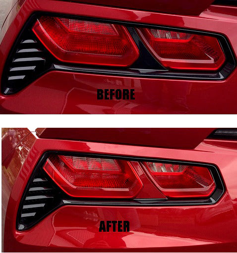 2014-2019 Chevrolet Corvette Vinyl Tail Light Bar Mod - Gloss Black