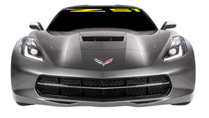 2014-2019 Chevrolet Corvette Windshield Decal - Z51 Logo Gloss Black