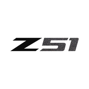 2014-2019 Chevrolet Corvette Z51 Rear Bumper Decal - Single Gloss Black Z Black Suede 51