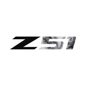 2014-2019 Chevrolet Corvette Z51 Rear Bumper Decal - Single Gloss Black Z Veined Marble 51