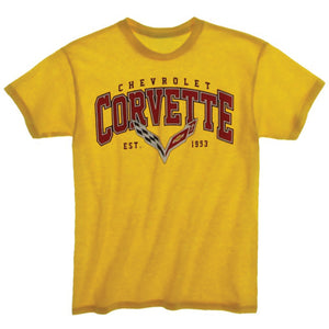 2014-2019 Chevrolet Corvette T-Shirt - Youth C7 Corvette - Yellow Large