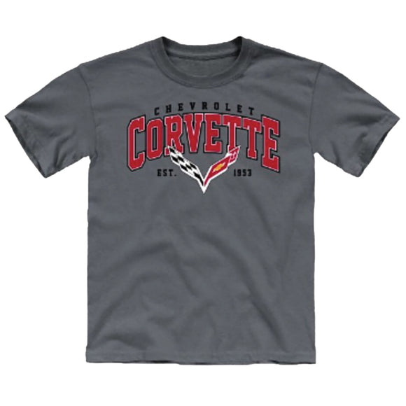 2014-2019 Chevrolet Corvette T-Shirt - Youth C7 Corvette - Charcoal Large