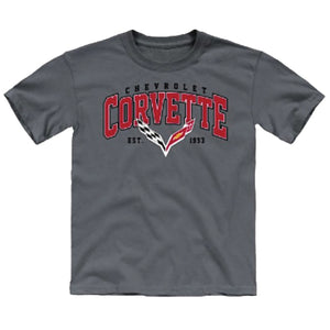 2014-2019 Chevrolet Corvette T-Shirt - Youth C7 Corvette - Charcoal Medium