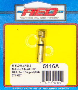 .140 Bottom Feed Hi-Flow Needle & Seat - Each