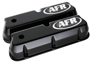 SBF Tall Alum Valve Cvr Black w/AFR Logo