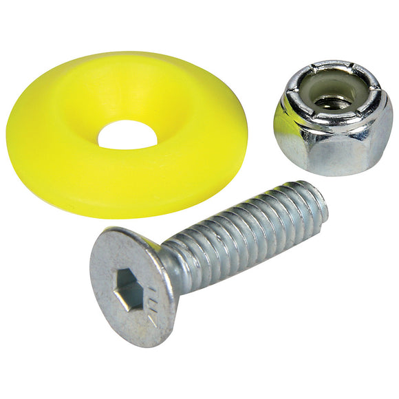 Countersunk Bolt Kit Fluorescent Yellow 10pk