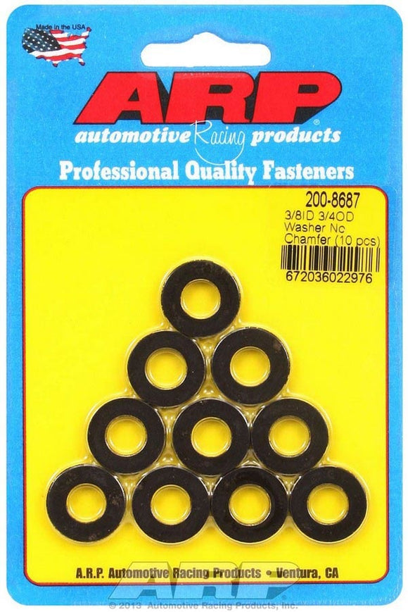 Black Washers - 3/8 ID x 3/4 OD (10)